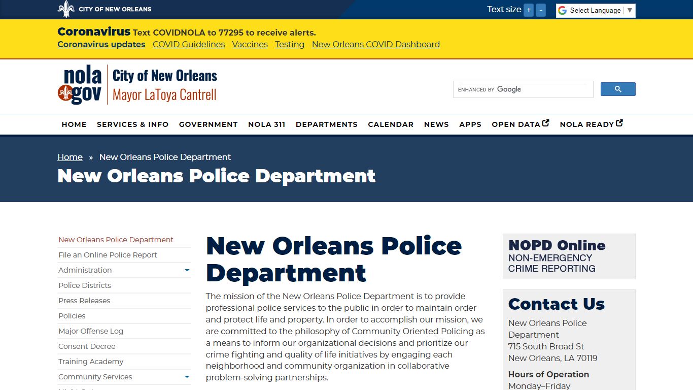 NOPD - City of New Orleans